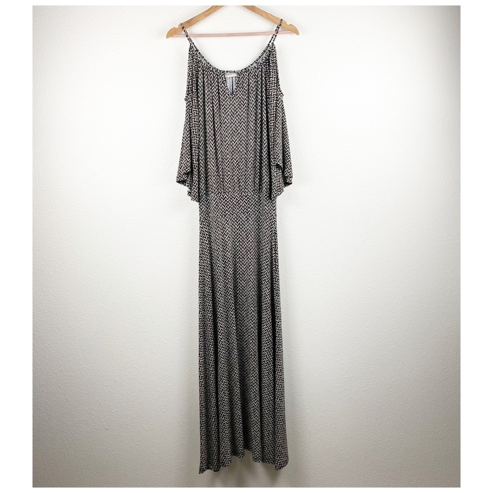 Veronica M Monochrome Patterned Maxi Dress